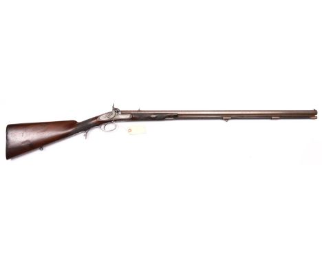 A 40 bore percussion sporting rifle, by George Gibbs of Bristol,  46” overall, well rebrowned slender octagonal barrel 30”, w