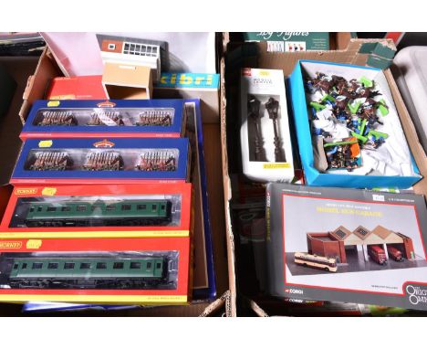 A quantity of model railway including accessories. Battery operated O gauge Christmas Western Express train set Jouef HO turn