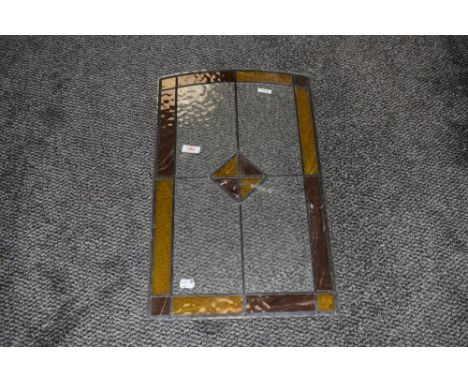 A piece of vintage leaded light window