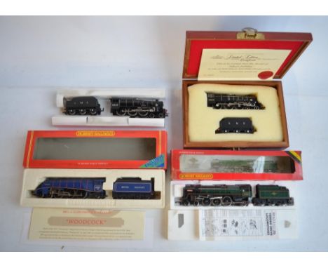 4x OO gauge electric train models, all damaged/in need of repair to include presentation boxed limited edition Bachmann LMS S