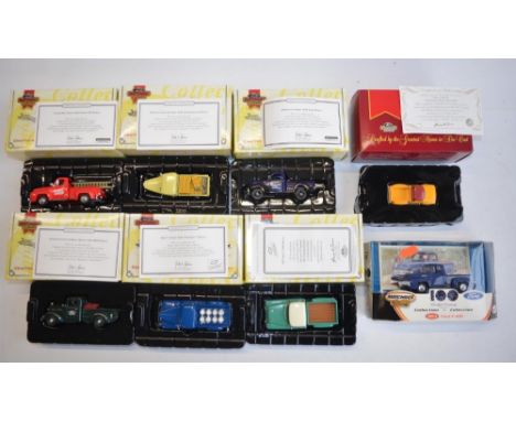 Eight Matchbox Collectibles classic American pick-up trucks to include YYM38038-42 inclusive, YRS05/SA-M, Ford Collection 916