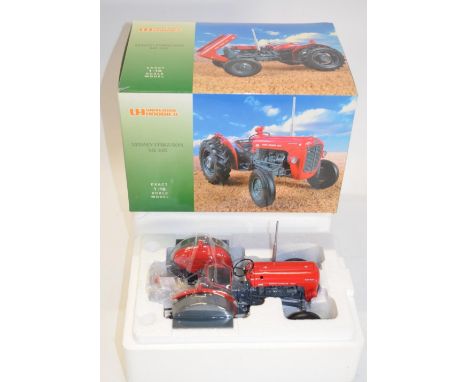 Boxed Universal Hobbies 1/16 scale diecast Massey Ferguson MF35X tractor model in mint condition, box excellent 