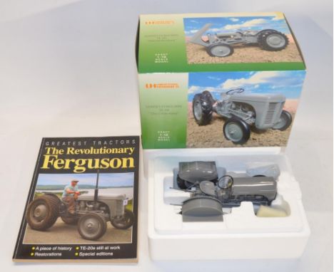 Boxed Universal Hobbies 1/16 scale diecast Massey Ferguson TE20 "The Little Grey" tractor model in mint condition, box excell