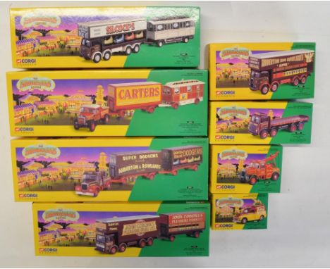 Eight boxed limited edition 1/50 scale Corgi Classics Showman's Range diecast model sets to include 21701 (contents mint), 24