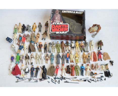 Collection of unboxed Star Wars action figures from Kenner and a Darth Vader costume and mask set (mask cracked, see photos) 