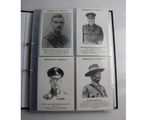 Folder containing a collection of postcards and first addition stamps relating to The Victoria Cross recipients. Folder conta