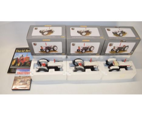 Three boxed Universal Hobbies 1/16 scale diecast David Brown tractor models to include 2x 1966 990's, one appears mint/never 