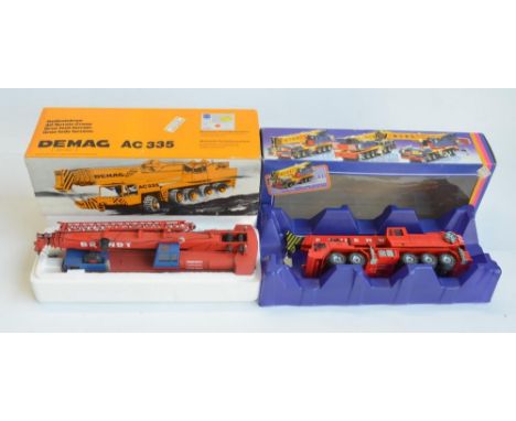 Boxed Conrad 1/50 scale diecast Demag AC335 All-Terrain Crane (Model no 2081) in good overall previously displayed condition 