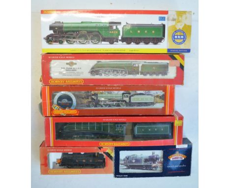 Six OO gauge electric steam train models to include Bachmann 32-076 GWR Class 56XX 6676 (model excellent with sealed accessor