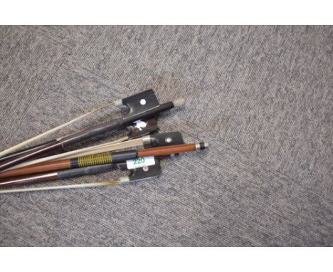 Four assorted cello bows including Knoll