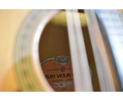 A Suzuki model 226 bowl back mandolin, dated 1973, in vinyl carry case