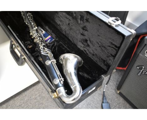 A Vito bass or alto clarinet in fitted case