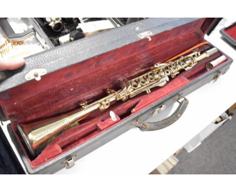 A vintage cased Silver King clarinet, missing mouth piece etc