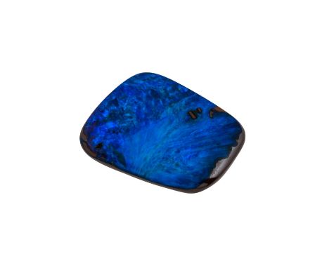   Boulderopal 12 ct,  aus der Atilla Pereghy Mine in Queensland/Australien, 13,5x10,5 mm, Fullface blau-türkis-violett.  Boul