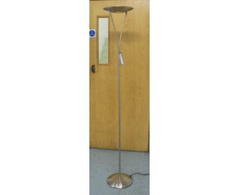 STANDARD LAMP, contemporary, in a chromed metal finish, 180cm H.