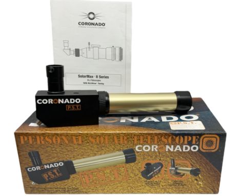 Coronado Personal Solar telescope, with 'Meade Super Plossl 26mm LP multi-coated' eyepiece, instruction manual and in origina