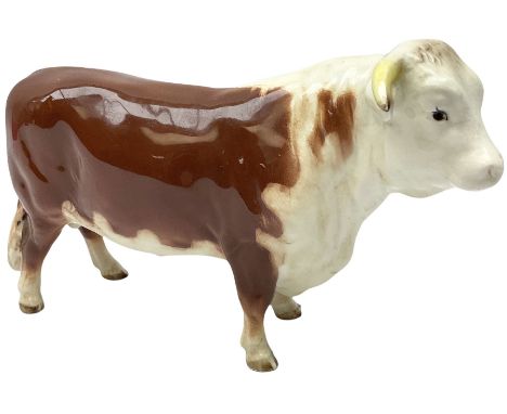 Beswick model of a Hereford Bull, no 949, with printed mark 