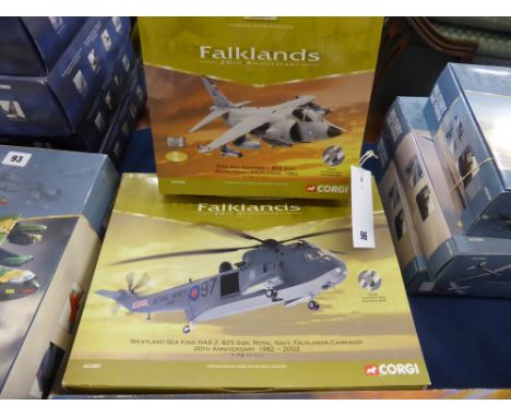 Two boxed Corgi "The Aviation archive" Falklands 20th Anniversary box ses, 20th Anniversary 1982-2002,consisting of A Westlan