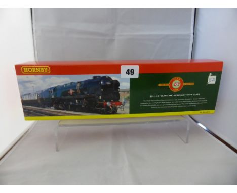 A boxed Hornby R 2169 BR 4-6-2 " Clan Line" Merchant Navy Class, 00 gauge, complete with original packing/tissue paper.