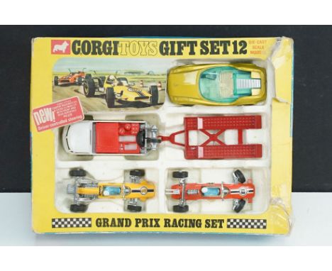 Boxed Corgi Gift Set 12 Grand Prix Racing Set complete with Volkswagen Breakdown Truck, Trailer, Corgi Styled Cooper-Maserati