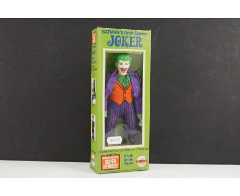 Boxed Mego World's Greatest Super Heroes 1351 Batman's Arch Enemy The Joker 8" figure, ex with vg box showing small graphic l