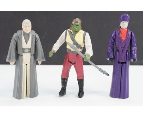 Star Wars - Three Original Last 17 Figures to include Barada with Staff, Imperial Dignitary &amp; Anakin Skywalker in vg cond