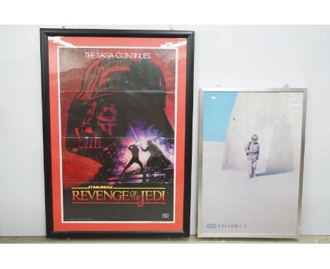 Star Wars Poster - Revenge of the Jedi 'The Saga Continues' withdrawn teaser one sheet film poster, undated version, printed 