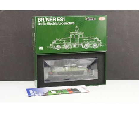 Boxed Heljan OO gauge BR/NER ES1 1204 BR Late Crest Lined Green 'ES1' 26500 Bo-Bo Electric Locomotive, with user manual, ex