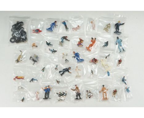 Collection of Mid 20th C diecast model figures and accessories to include Corgi and Dinky examples featuring Batman, Chitty C