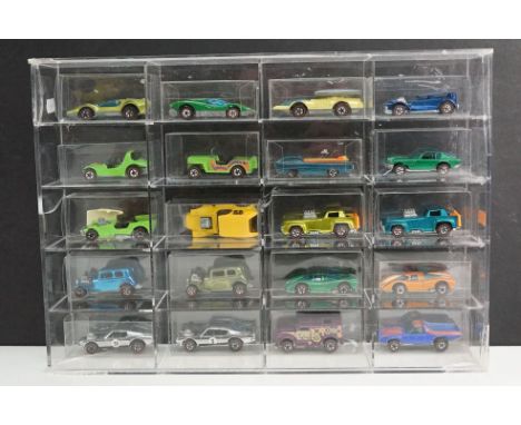 20 Mattel Hot Wheels redline diecast models from circa 1960s / 70s onwards to include Deora, Dune Daddy in green, Mustang Bos