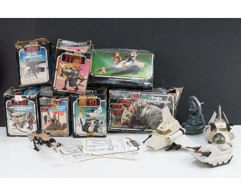 Star Wars - Seven boxed Star Wars Mini Rig / Vehicles featuring Endor Forest Ranger, Speeder Bike (with instructions), Vehicl