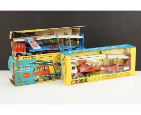 Two boxed Corgi Major diecast models to include 1148 Car Transporter with Scammell Handyman Mk 3 Tractor Unit diecast model i