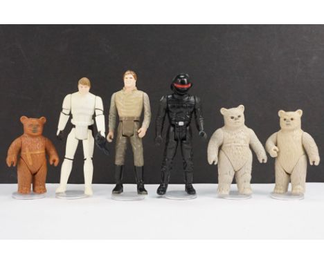 Star Wars - Six Original Last 17 figures to include Imperial Gunner (no weapon accessory, with stand), Paploo (no accessories