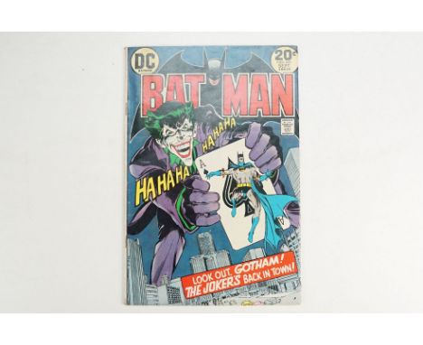 Comics - DC Batman comic issue #251 featuring the Iconic Joker cover, US version, couple of marks to bottom of back cover oth