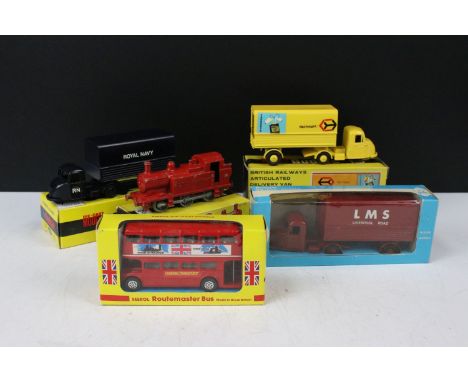 Five boxed Budgie diecast models to include 238 British Railways Delivery Van, LMS Liverpool Road Van, 702 Scammell Scarab Ro