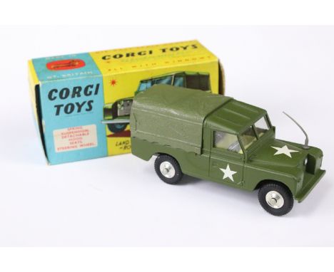 Boxed Corgi 357 Land Rover Weapons Carrier diecast model, aerial intact, diecast ex with vg box