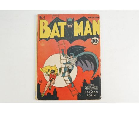 Comics - Batman No. 4 Winter Issue (DC, 1940), issue features the first mention of Gotham City, the 4th appearance of The Jok