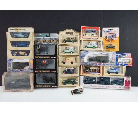 20 Boxed diecast models to include 3 x Corgi Fighting Machines, 2 x ltd edn Solido 50th Anniversaire de la Liberation, 2 x Ma