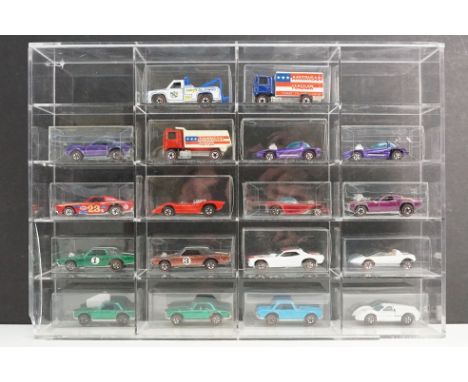 18 Mattel Hot Wheels redline diecast models from circa 1960s / 70s onwards to include 2 x Silhouette in metallic purple, Migh