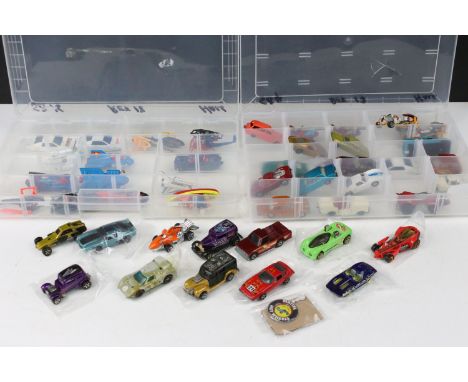 47 Mid 20th C onwards diecast models to include Mattel Hot Wheels, Corgi Juniors, Matchbox, Mattel Revers, Husky etc featurin