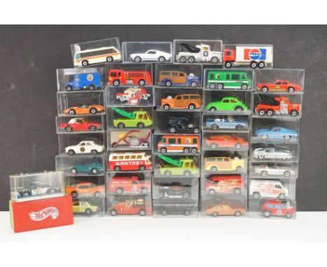 40 circa 1960-80s diecast models to include Mattel Hot Wheels, Matchbox and Corgi to include Hot Wheels Corvette, Corgi Whizz