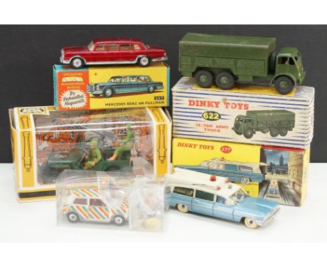 Four boxed diecast models to include Britains Military Vehicles No 9786 US Jeep (complete with figures, diecast ex, box gd), 