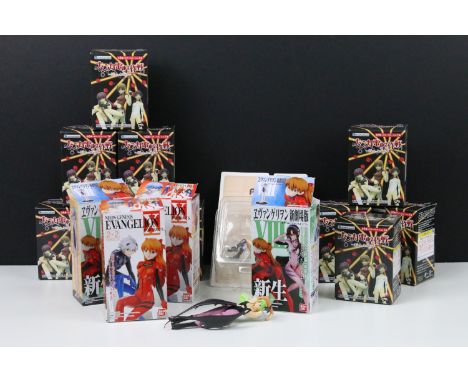 15 Boxed anime figures to include 4 x Bandai Portraits (2 x VIII &amp; 2 x Neon Genesis Evangelion), 10 x Trading Figure Fire