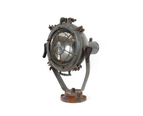 A large Naval ship's search light, 34cm diameter