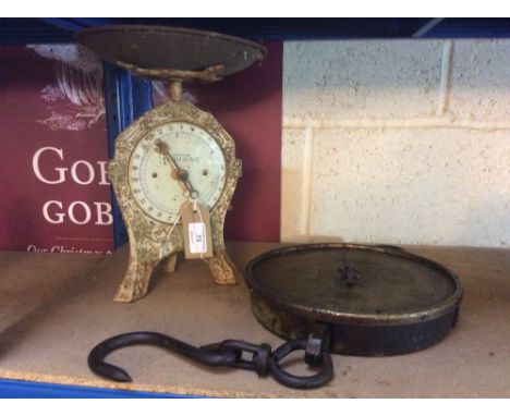 An old Salter spring balance and an Improved Family scale