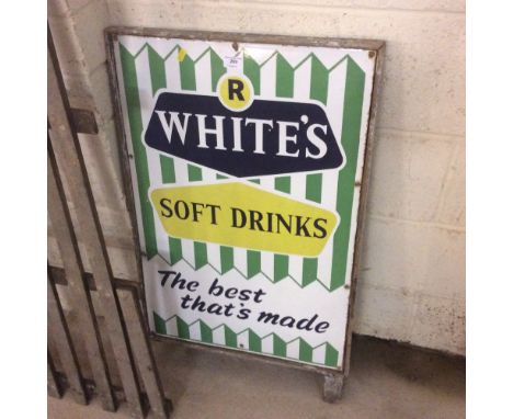 An "R. Whites Lemonade" enamel advertising board, 76cm x 51cm