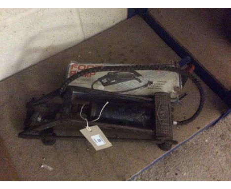 Two vintage foot pumps