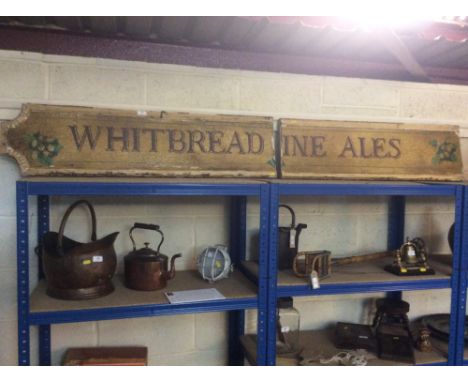 A vintage "Whitbread Fine Ales" sign, AF, 223cm x 31cm