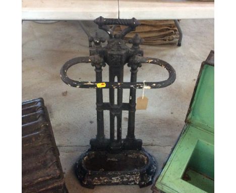A Victorian cast iron stick stand
