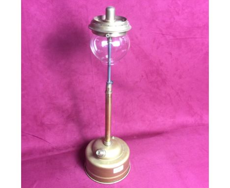A tilley lamp with pork-pie font and long stem